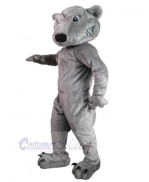 Powerful Gray Wolf Mascot Costume Animal