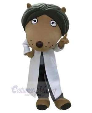 Cute Doctor Wolf Mascot Costume Animal