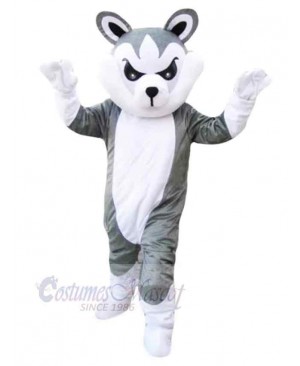 Lovely Cartoon Gray Wolf Mascot Costume Animal