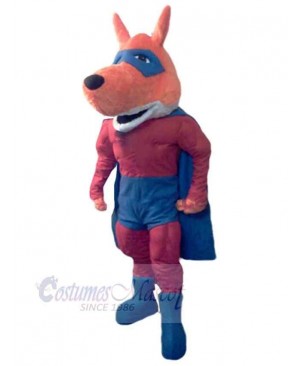 Super Orange Wolf Mascot Costume Animal