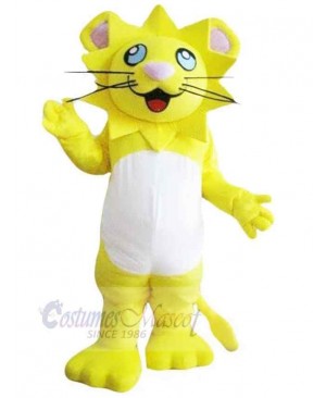 Cartoon Yellow Tiger Mascot Costume Animal