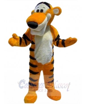 Orange Tiger Mascot Costume Animal with Black Nose