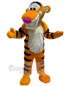 Tiger Mascot Costume Animal with Pink Nose