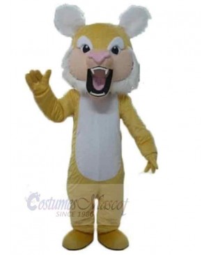 Ferocious Yellow Tiger Mascot Costume Animal