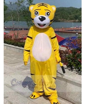 Yellow Tiger Outdoor Mascot Costume Animal