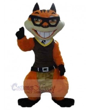 Funny Tiger Mascot Costume Animal with Glasses