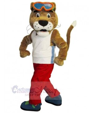 Diving Tiger Mascot Costume Animal