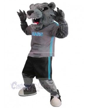 Sport Grey Tiger Mascot Costume Animal