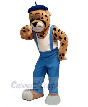 Old Tiger Mascot Costume Animal with Hat
