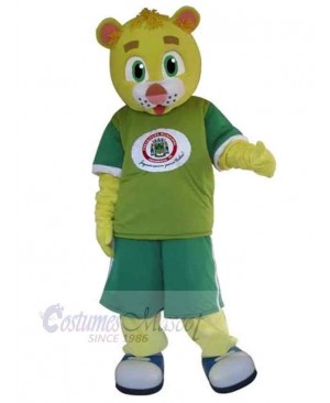 Little Tiger Mascot Costume Animal with Green Eyes