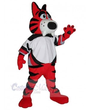 Funny Black and Orange Tiger Mascot Costume Animal