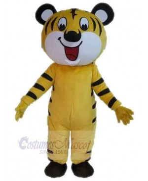 Cute Black and Yellow Tiger Mascot Costume Animal