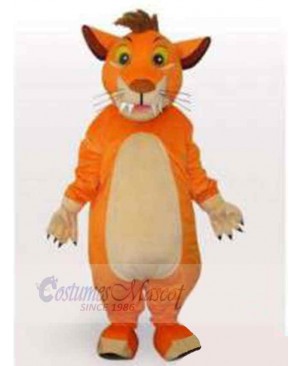 Lovely Orange Tiger Mascot Costume Animal
