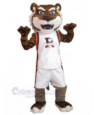 Brown Sport Male Tiger Mascot Costume Animal