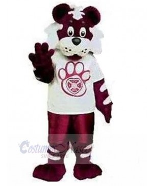 Purple Tiger Mascot Costume Animal