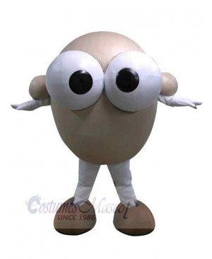 Big Eyes Round Snowman Mascot Costume Cartoon