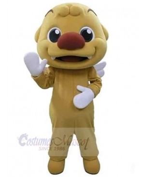 Yellow Snowman Mascot Costume Cartoon with Wings