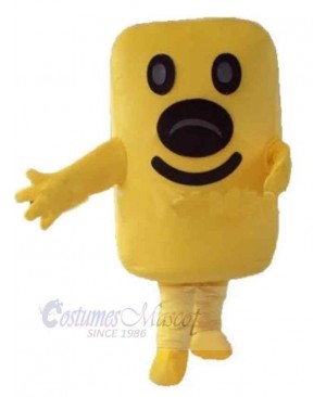 Funny Yellow Snowman Mascot Costume Cartoon