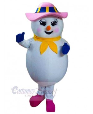 Happy Christmas Snowman Mascot Costume Cartoon