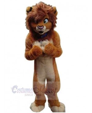 Funny Brown Lion Mascot Costume Animal