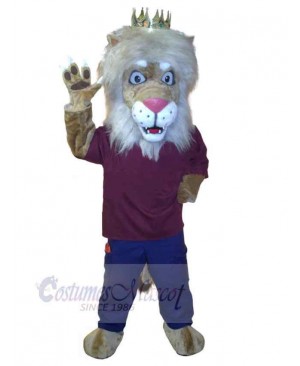 Friendly King Lion Mascot Costume Animal