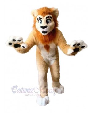 Naughty Brown Lion Mascot Costume Animal