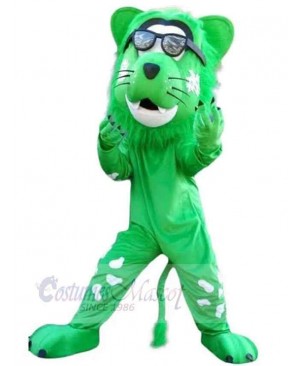 Cool Green Lion Mascot Costume Animal