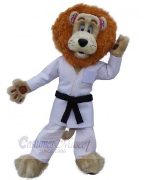 Judo Lion Mascot Costume Animal Adult