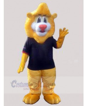 Plush Yellow Lion Mascot Costume Animal Adult