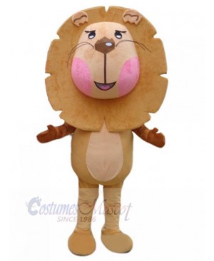 Funny Brown Lion Mascot Costume Cartoon