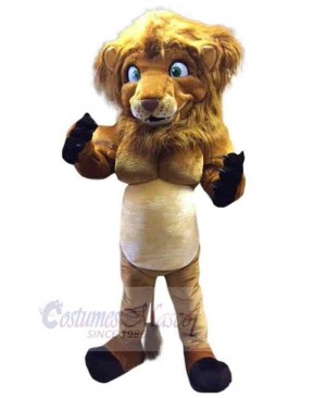 Funny Muscle Lion Mascot Costume Animal