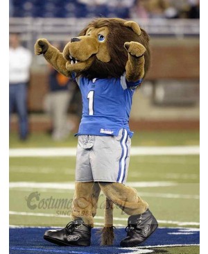 Cool Brown Sport Lion Mascot Costume Animal