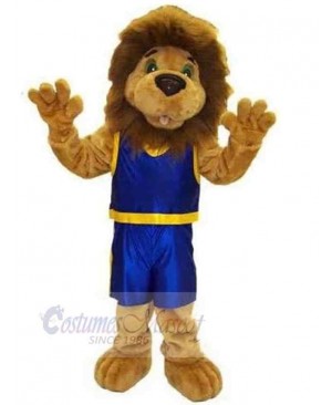Cheerful Sport Lion Mascot Costume Animal
