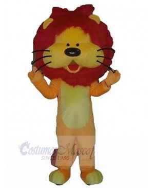 Cartoon Small Eyes Lion Mascot Costume Animal