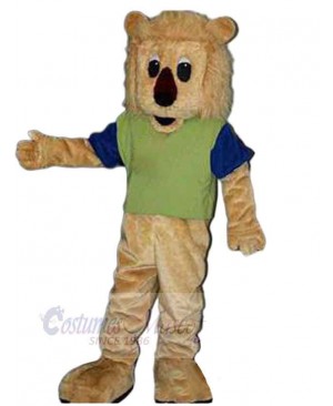 Plush Beige Lion Mascot Costume Animal