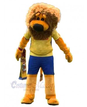 Sport Lion Mascot Costume Animal in Yellow T-shirt