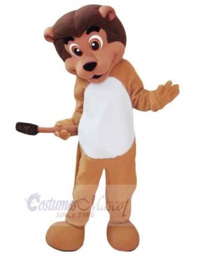 Kindly Brown Lion Mascot Costume Animal