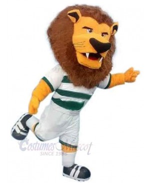 Sport Lion Mascot Costume Animal with Sharp Teeth