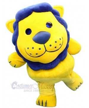 Yellow Lion Mascot Costume Animal with Blue Nose