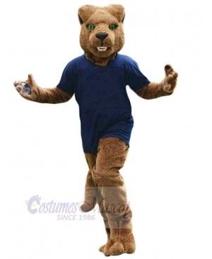 College Brown Leopard Mascot Costume Animal