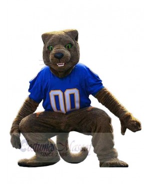 Dark Brown Sport Panther Mascot Costume Animal