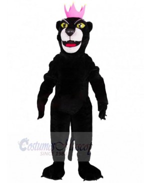 Pink Crown Black Panther Mascot Costume Animal