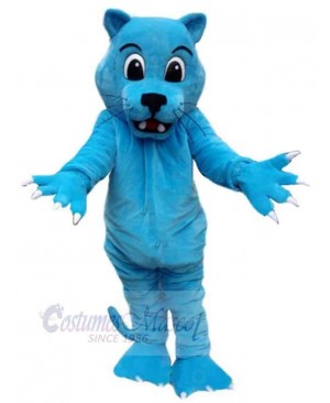 Sharp Claws Blue Leopard Mascot Costume Animal