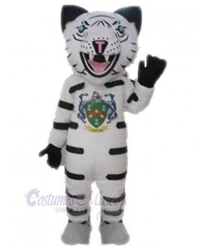 Fierce White Leopard Mascot Costume Animal