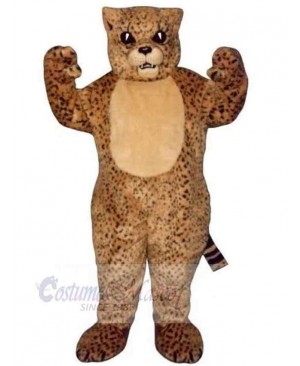 Strapping Brown Leopard Mascot Costume Animal
