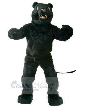 Cheerful Black Panther Mascot Costume Animal