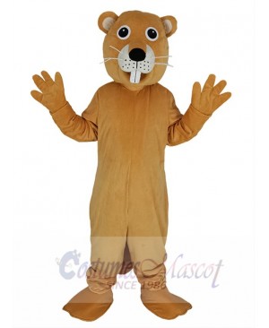 Orange Beaver Mascot Costume Animal