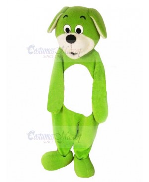 Happy Green Boxer Dog Mascot Costume with Long Ears Animal