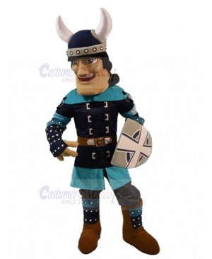 Smiling Viking Knight Mascot Costume People