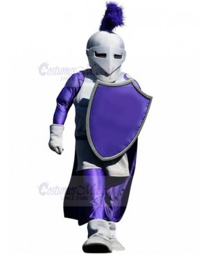 Spartan Knight with Purple Tassel Mascot Costume People